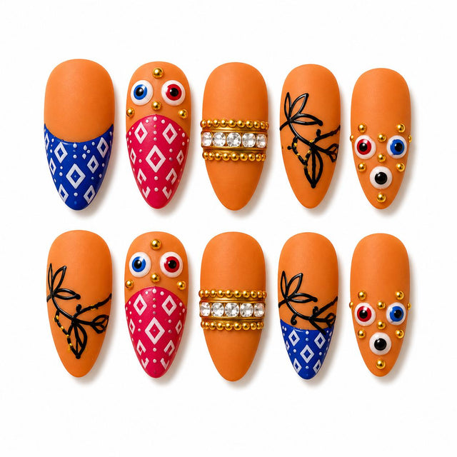 Traditional Twist Press On Nails